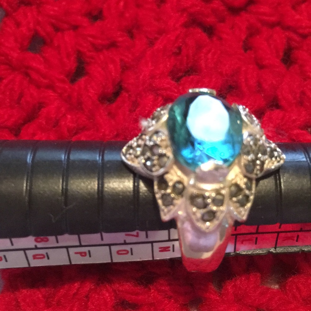 Vintage Sterling London Blue Topaz - Picture 4 of 4